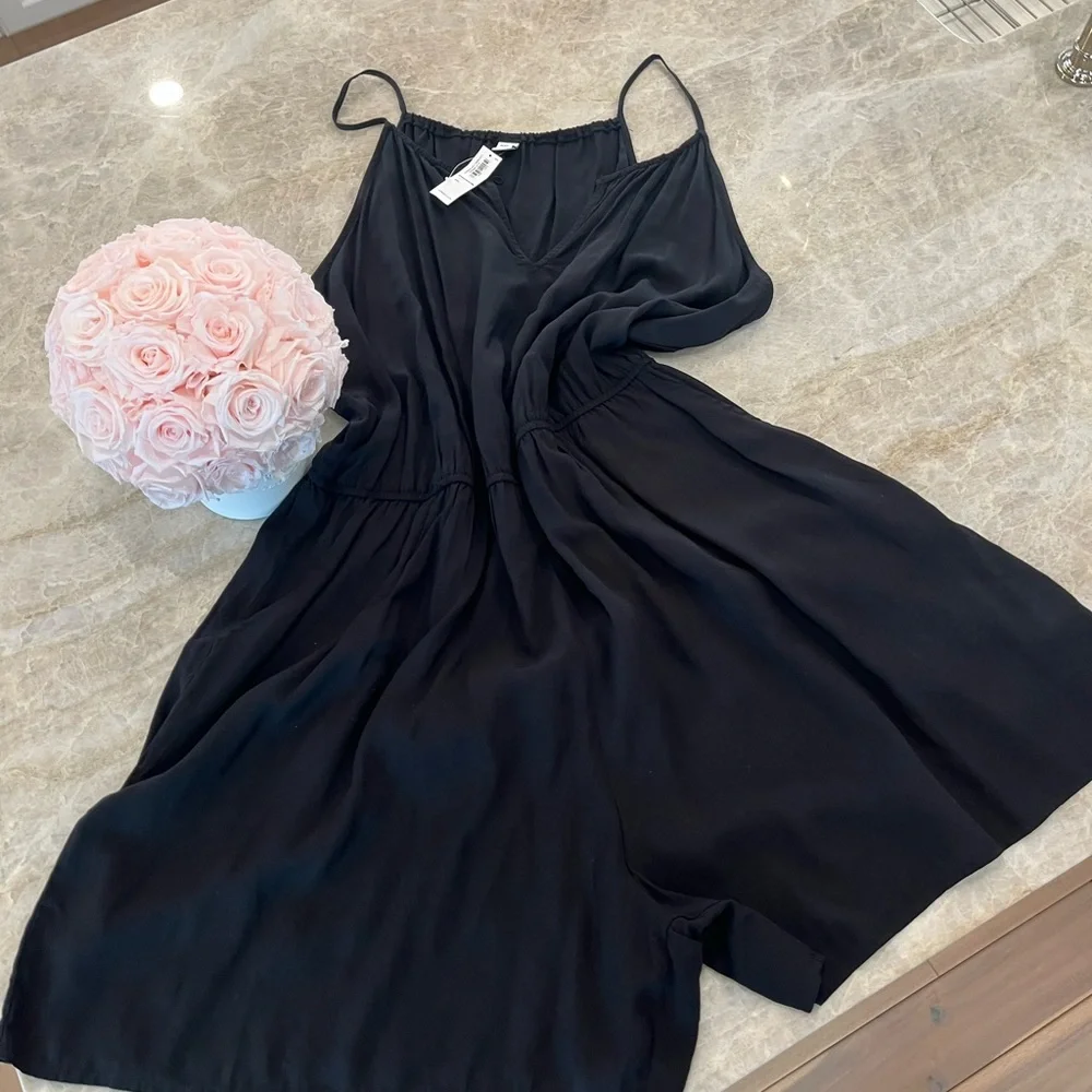 Old Navy Black Rayon Romper - Picture 1 of 5